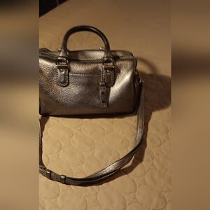 Cole Haan Shimmering Silver Satchel